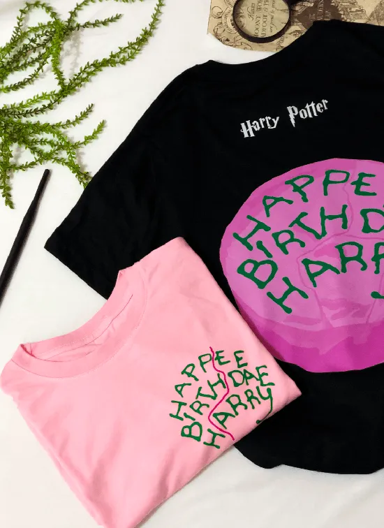 Hapee Birthdae Negro Vista Trasera