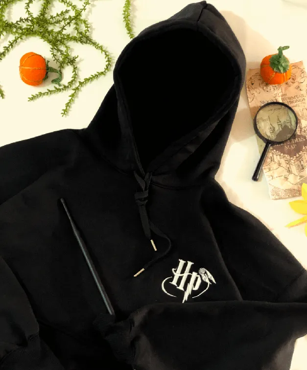 hoodie HP Negro Vista Frontal