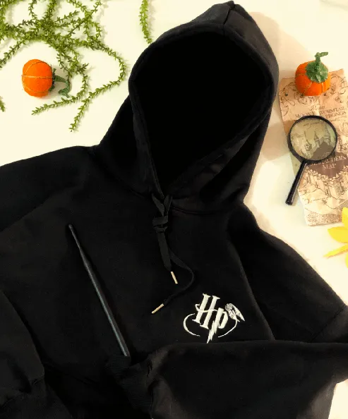 hoodie HP Negro Vista Frontal