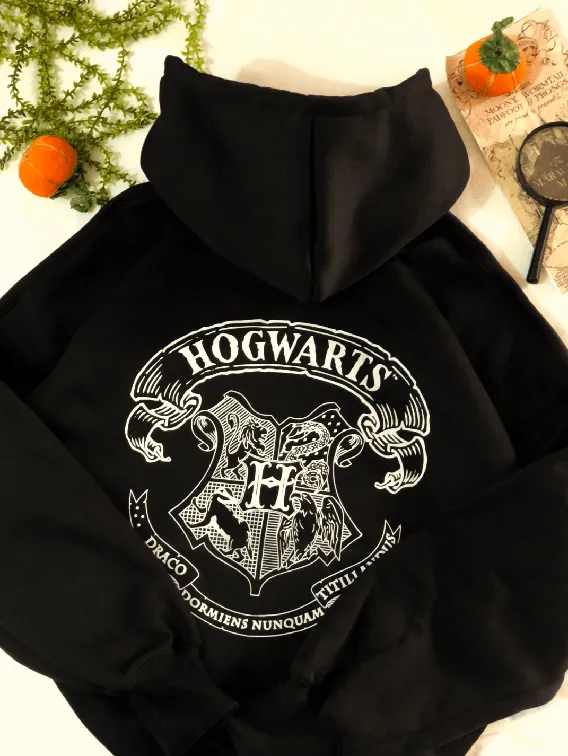 hoodie HP Negro Vista Trasera