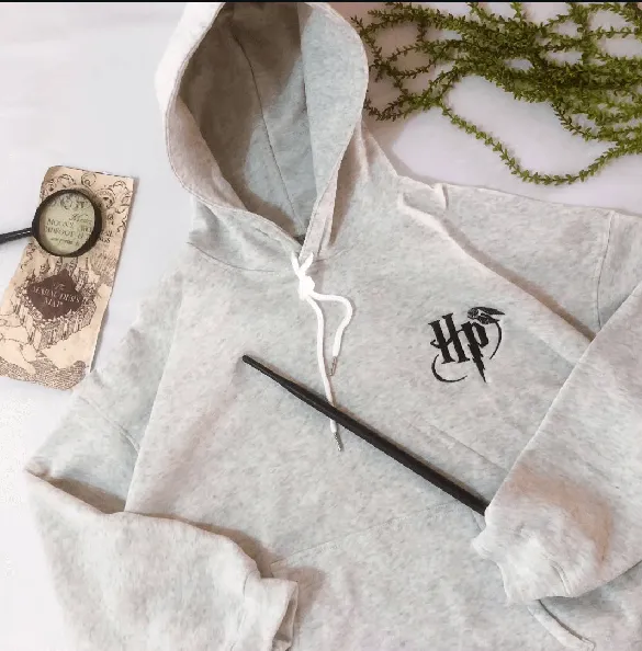 HOODIE HP GRIS Vista Frontal